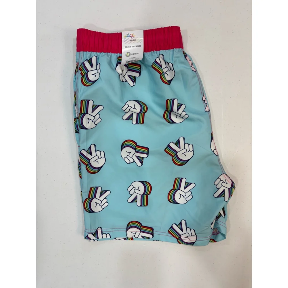 Men’s shorts, swim trunks, Pride, NWT, Large